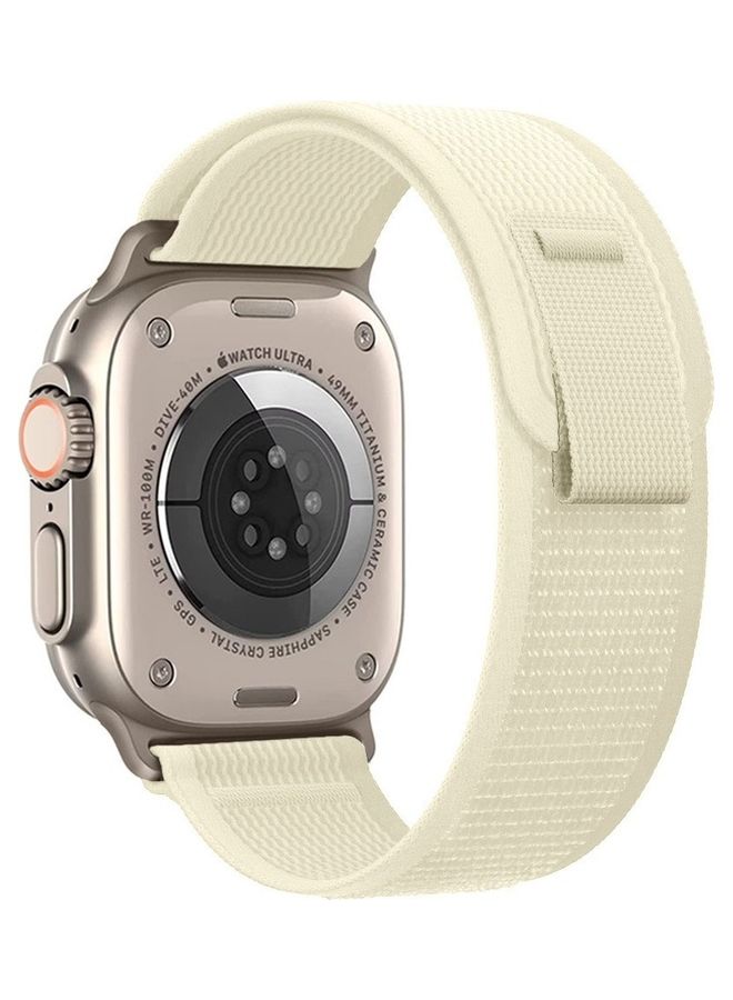 MARGOUN - Apple Watch Trail Band 49Mm 45Mm 44Mm 42Mm Nylon Woven Sport Strap For iWatch Series Ultra 8 7 SE 6 5 4 3 2 12 Star Light - Image 1