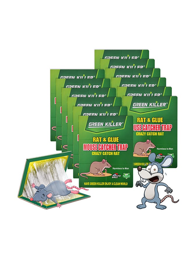 TOMCAT 12-Piece Garden Mouse And Rat Glue Traps Set Multicolour 2400grams 