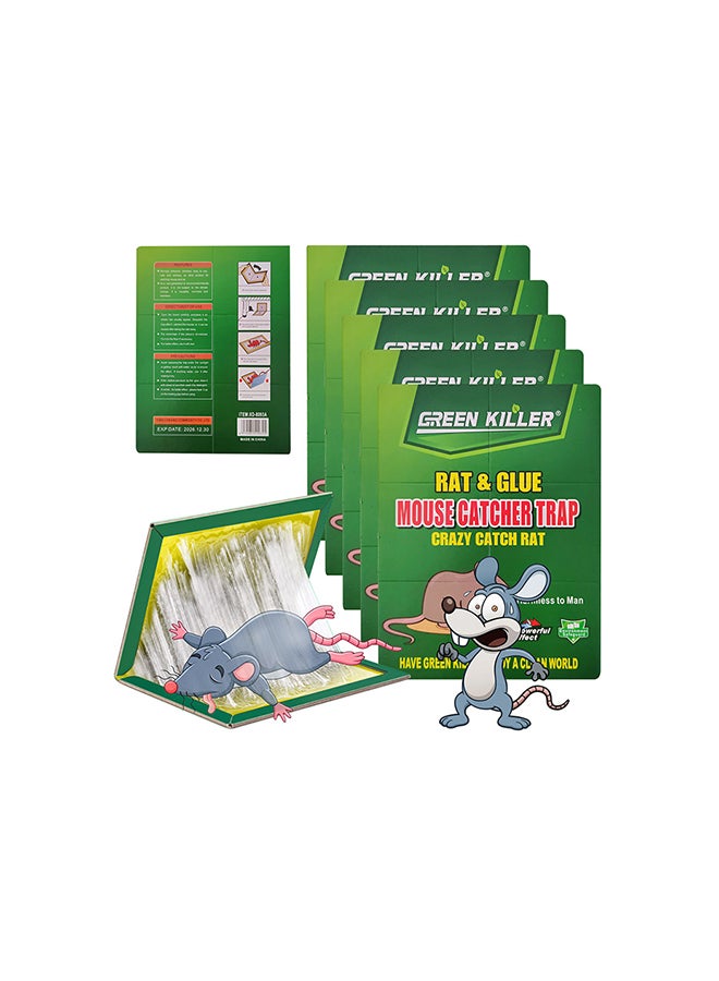 Generic 5-Piece Mouse And Rat Glue Traps Yellow/Green 23cm  - Image 1