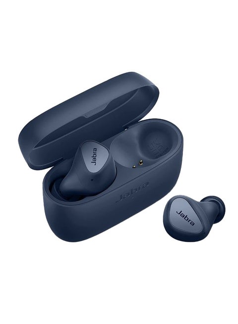 Elite 4 True Wireless Earbuds Active Noise Cancelling Headphones Discreet And Comfortable Bluetooth Earphones With Spotify Tap Playback Google Fast Microsoft Swift Pair Navy Blue