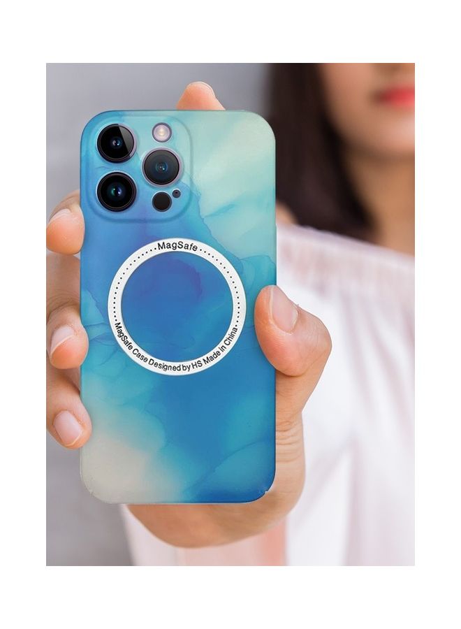 MARGOUN Magsafe Compatible For iPhone 14 Pro Magnetic Multi Color Case With Shock Absorption Anti Scratch Blue - Image 5