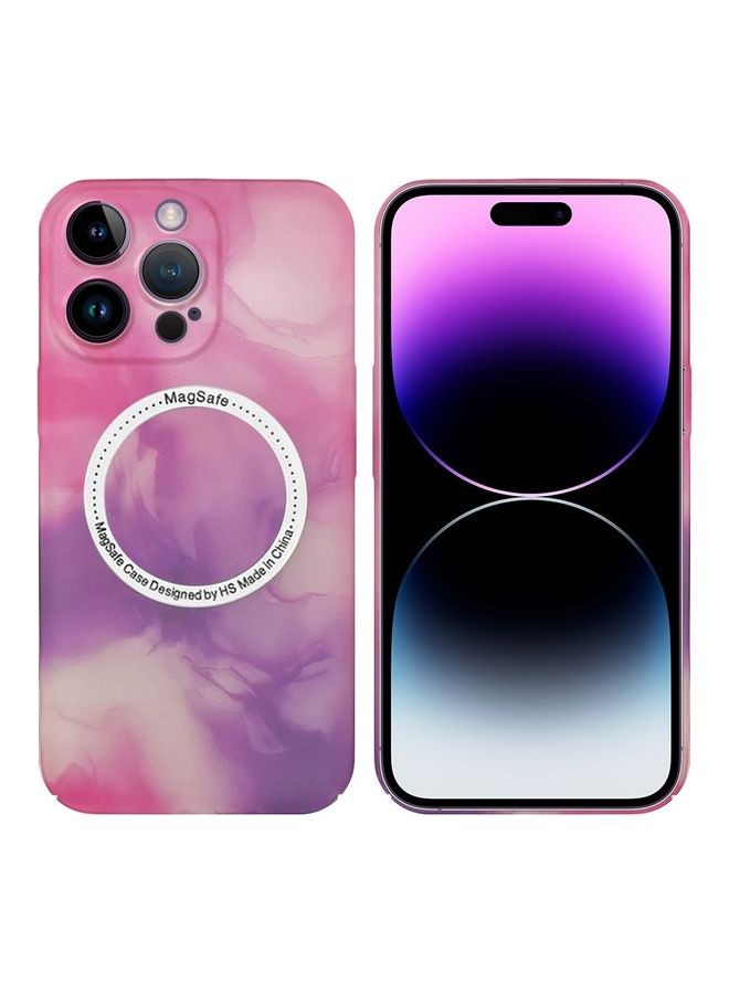 MARGOUN - Magsafe Compatible For iPhone 14 Pro Magnetic Multi Color Case With Shock Absorption Anti Scratch Pink - Image 1