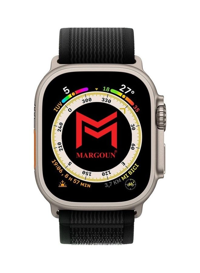 MARGOUN - Apple Watch Trail Band 49mm 45mm 44mm 42mm Nylon Woven Sport Strap For iWatch Series Ultra/8/7/SE/6/5/4/3/2/11 Dark Grey - Image 1