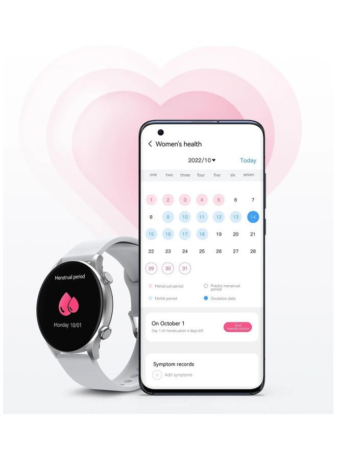 Haylou - Solar Plus Smartwatch 1.43 inch Amoled HD Display 105 Sport modes Heart Rate monitoring SpO2 with Bluetooth Calling Silver - Image 1