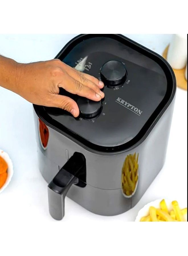 KRYPTON Air Fryer With 3L Capacity 30Mins Timer Non Stick Coating Inner Pot And Frying Grill 3 L 1400 W KNAF6362 Black  - Image 5