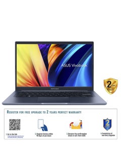 ASUS Vivobook 14 X1402ZA-EB110W Slim (Upgraded Version) Laptop With 14-Inch Display, Core i5-1235U Processor / 8GB RAM / 512GB SSD / Intel UMA / Win 11 Home / English/Arabic Quiet Blue  - Image 2