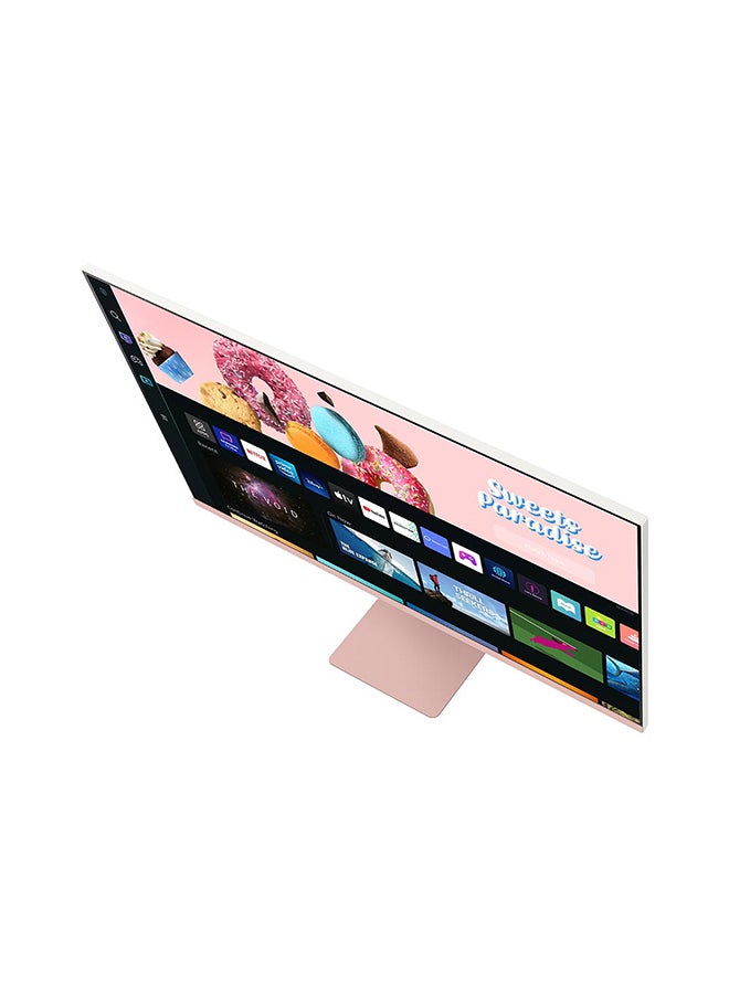 Samsung - 32 inch M8 4K UHD Flat Monitor, With Smart TV Experience and Camera, Max 60Hz Refresh Rate, 4ms Gtg Response Time, 16:9 Aspect Ratio, HDR10, IoT Hub, USB-C, Micro HDMI, LS32BM80PUMXU Daylight Sunset Pink - Image 1