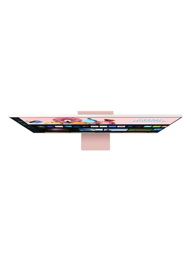 Samsung - 32 inch M8 4K UHD Flat Monitor, With Smart TV Experience and Camera, Max 60Hz Refresh Rate, 4ms Gtg Response Time, 16:9 Aspect Ratio, HDR10, IoT Hub, USB-C, Micro HDMI, LS32BM80PUMXU Daylight Sunset Pink - Image 1