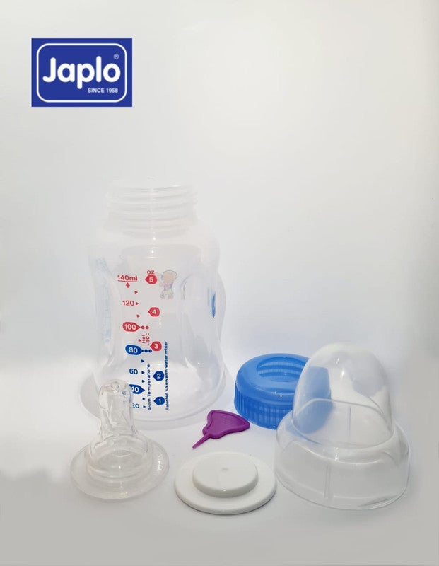 Japlo - Easy mix & grip  baby feeding Bottle with Anti-colic nipple & Lukewarm water mixer size 140 ml - Assorted - Image 1