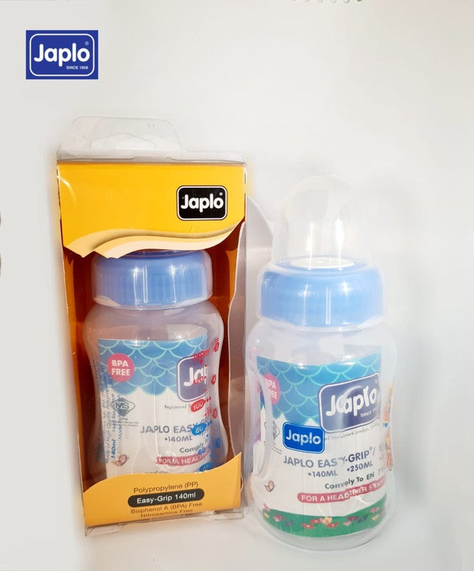 Japlo - Easy mix & grip  baby feeding Bottle with Anti-colic nipple & Lukewarm water mixer size 140 ml - Assorted - Image 1