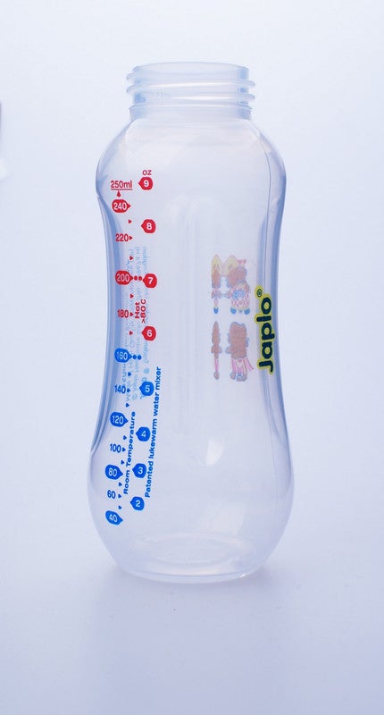 Japlo - Easy mix & grip  baby feeding Bottle with Anti-colic nipple & Lukewarm water mixer size 250 ml - Assorted - Image 1