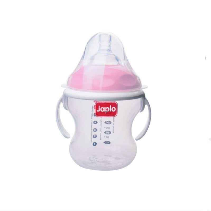 Japlo Nana Natural Feeding Bottle , for natural feeling like the sensation of breastfeeding , with Anti-colic nipple & Lukewarm water mixer 260 ml (seprate handes)  - Image 1