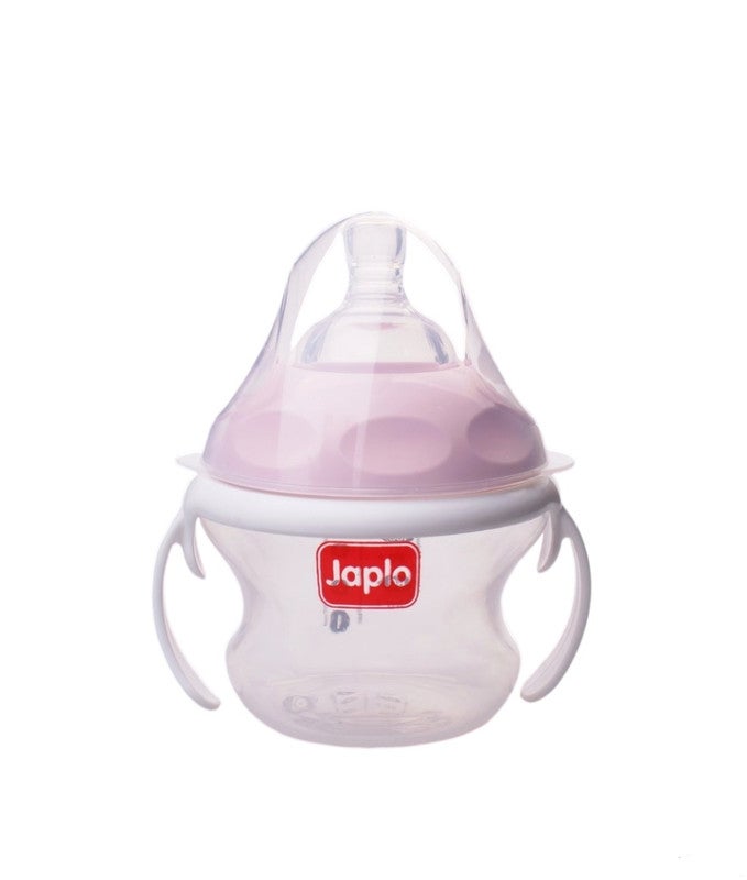 Japlo Nana Natural Feeding Bottle , for natural feeling like the sensation of breastfeeding , with Anti-colic nipple & Lukewarm water mixer 160 ml (seprate handes)  - Image 1