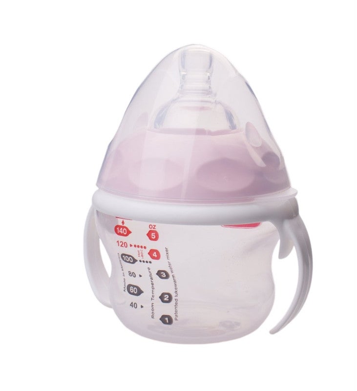 Japlo Nana Natural Feeding Bottle , for natural feeling like the sensation of breastfeeding , with Anti-colic nipple & Lukewarm water mixer 160 ml (seprate handes)  - Image 3