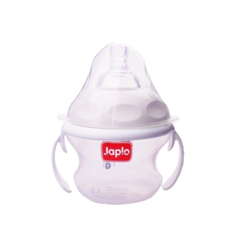 Japlo Nana Natural Feeding Bottle , for natural feeling like the sensation of breastfeeding , with Anti-colic nipple & Lukewarm water mixer 160 ml (seprate handes) - Image 1
