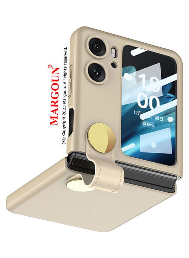 مارجون حافظة بلاستيكية رقيقة جداً غير لامعة مع حزام لهاتف أوبو فايند N2 فليب 5G - Image 4