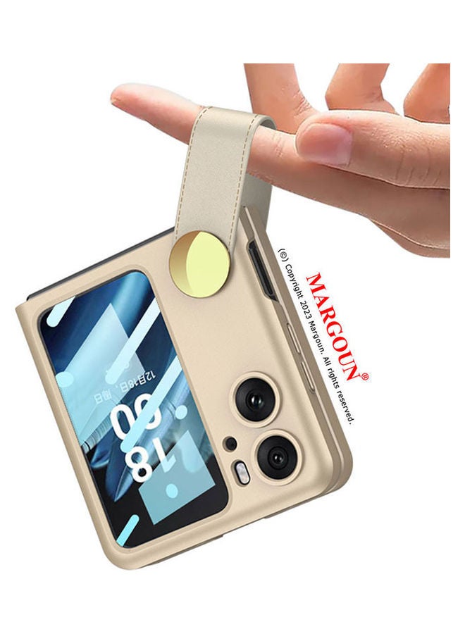 مارجون حافظة بلاستيكية رقيقة جداً غير لامعة مع حزام لهاتف أوبو فايند N2 فليب 5G - Image 5