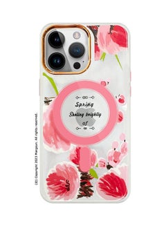 Case For Apple iPhone 14 Pro Max Romantique Floral Design Fashion Flower Compatible With MagSafe And Wireless Charging Cover Pink