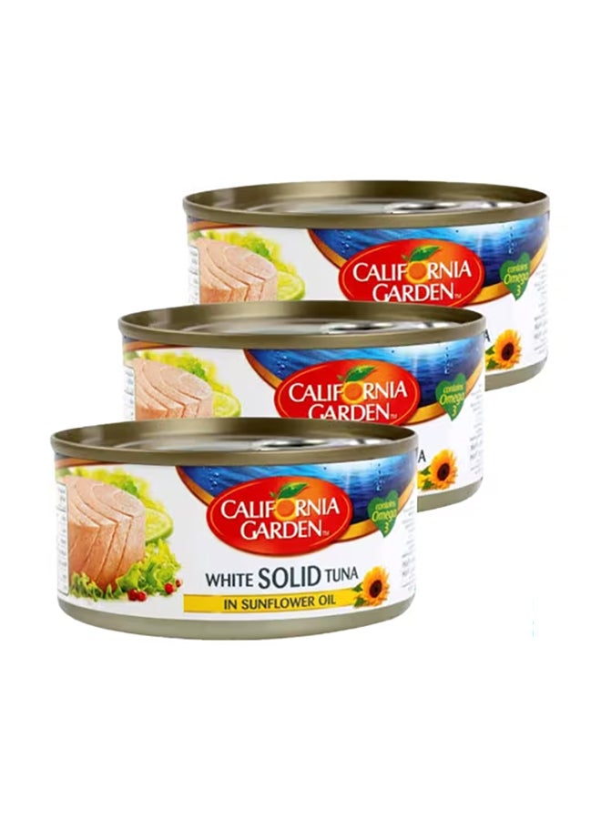 California Garden White Solid Tuna In Sunflower Oil 170grams Pack of 3  - Image 1