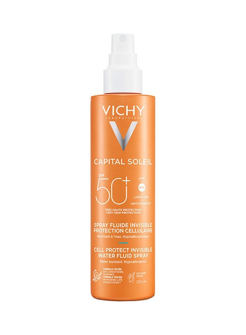 Capital Soleil Invisible Fluid Sunscreen Spray SPF50+ for Face and Body 200ml