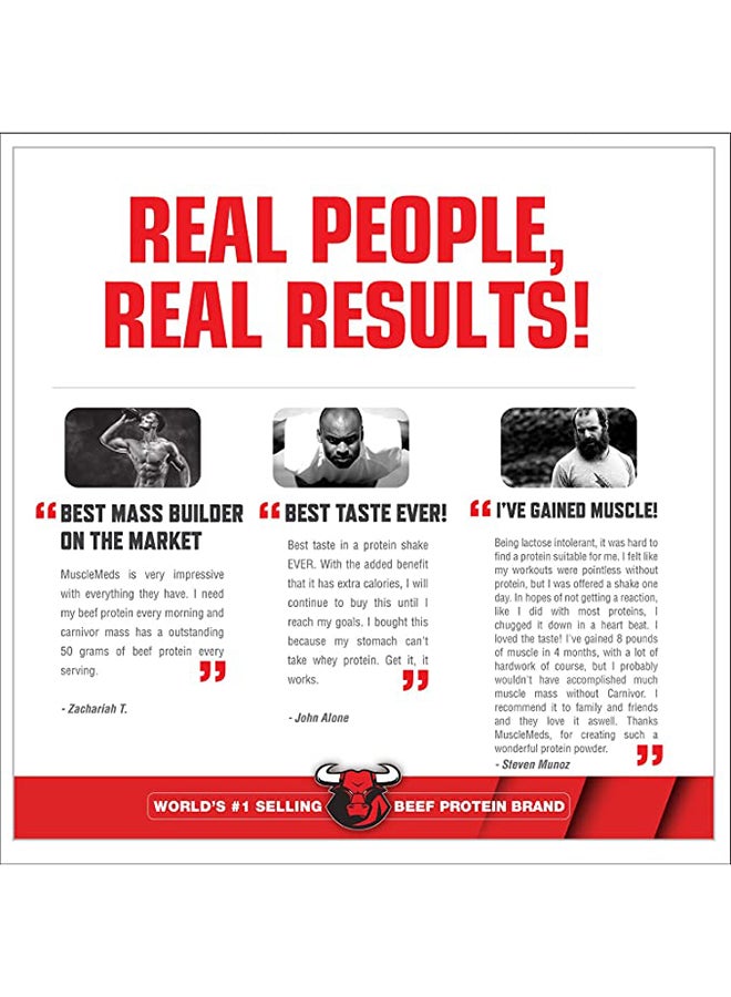 MUSCLEMEDS Carnivor Mass Gainer Beef Protein, Strawberry - 5.79 lbs  - Image 3