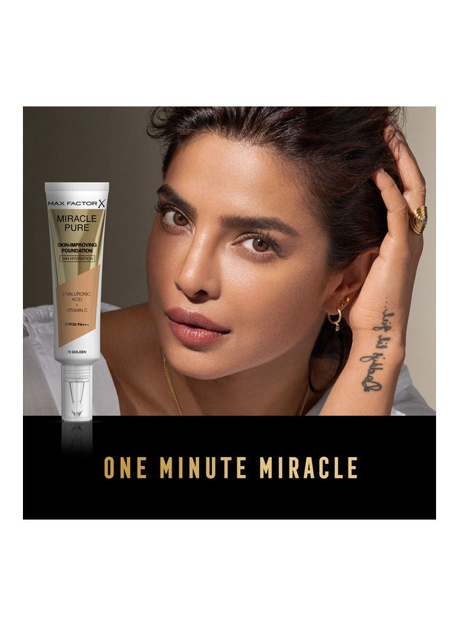 Max Factor - Miracle Pure Skin Improving Foundation 75 Golden - Image 1