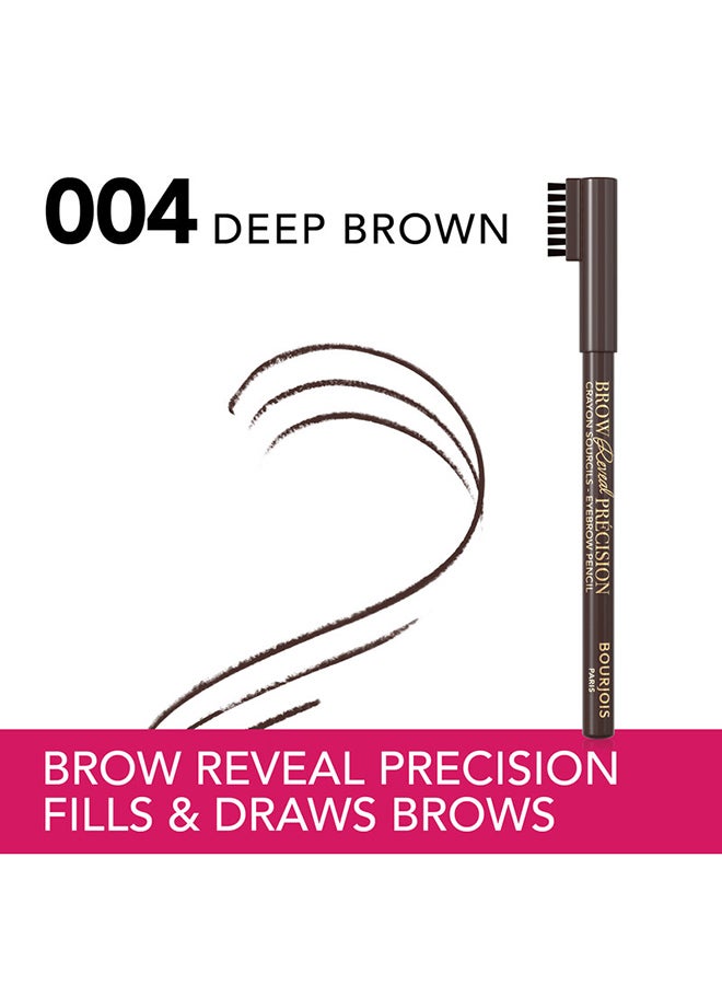 BOURJOIS PARIS - Brow Reveal Précision Eyebrow Pencil 004 Dark Brunette - Image 1