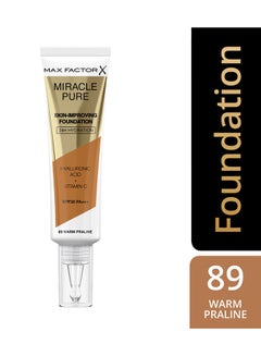 Max Factor Miracle Pure Skin Improving Foundation SPF30, 89 Warm Praline  - Image 2