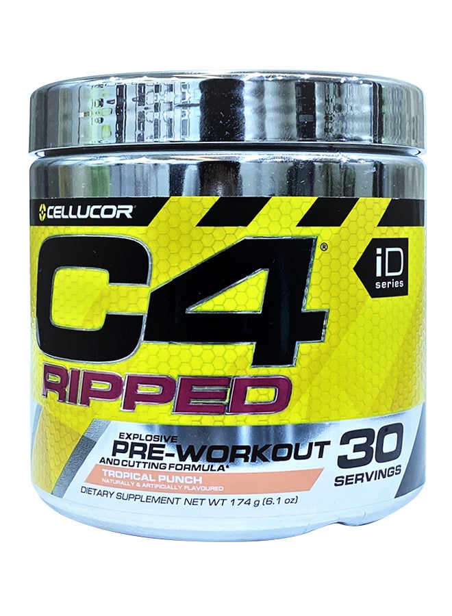 CELLUCOR - C4 Ripped Explosive Pre-Workout - Tropical Punch - 30 Servings-174 Grams - Image 1