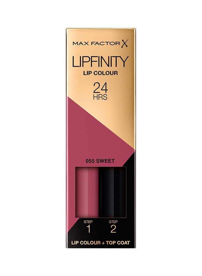 Max Factor - 2-step Long Lasting Lipfinity Lip Colour Lipstick 2.3 ml 055 Sweet - Image 1