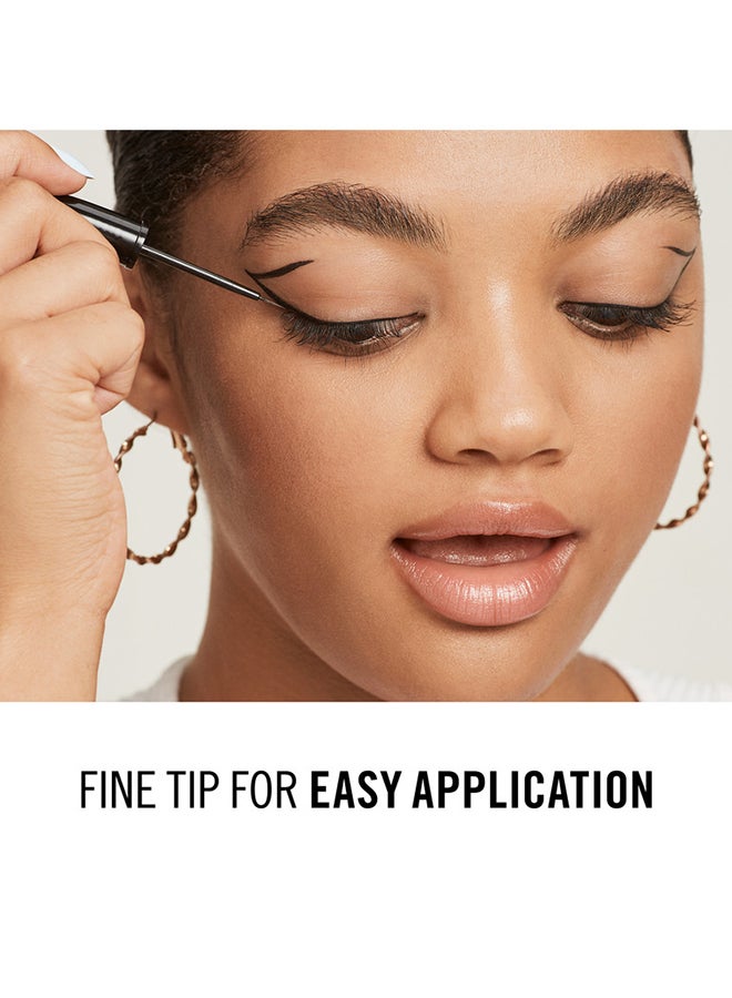 RIMMEL LONDON - Glameyes Professional Liquid Eyeliner, 3.5 ml, 01 Black Glamour - Image 1
