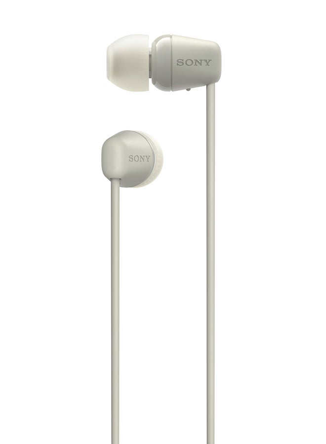 Sony WI-C100  In Ear Wireless Bluetooth Headphones Taupe - Image 1