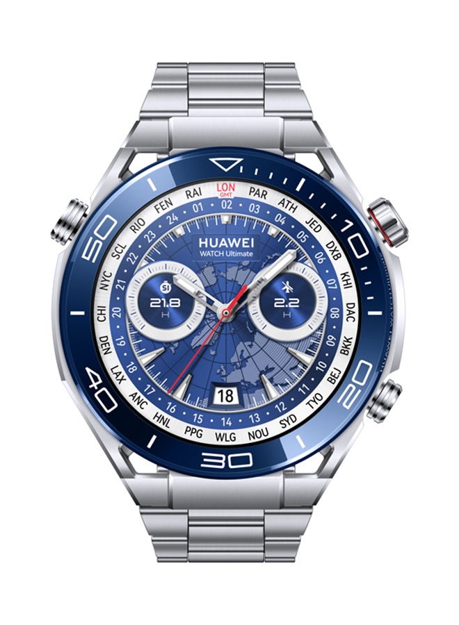 HUAWEI - Watch Ultimate, 1.5 Inch AMOLED Color Screen, Steel-Color Zircon-Based Amorphous Alloy Case, 14-Day Battery Life Titanium Strap - Image 1