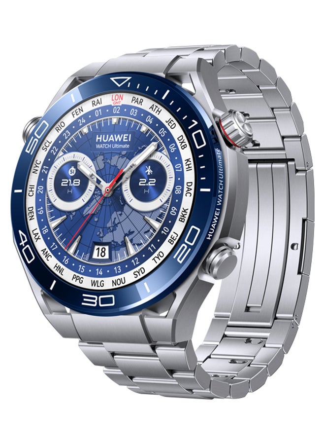 HUAWEI - Watch Ultimate, 1.5 Inch AMOLED Color Screen, Steel-Color Zircon-Based Amorphous Alloy Case, 14-Day Battery Life Titanium Strap - Image 1