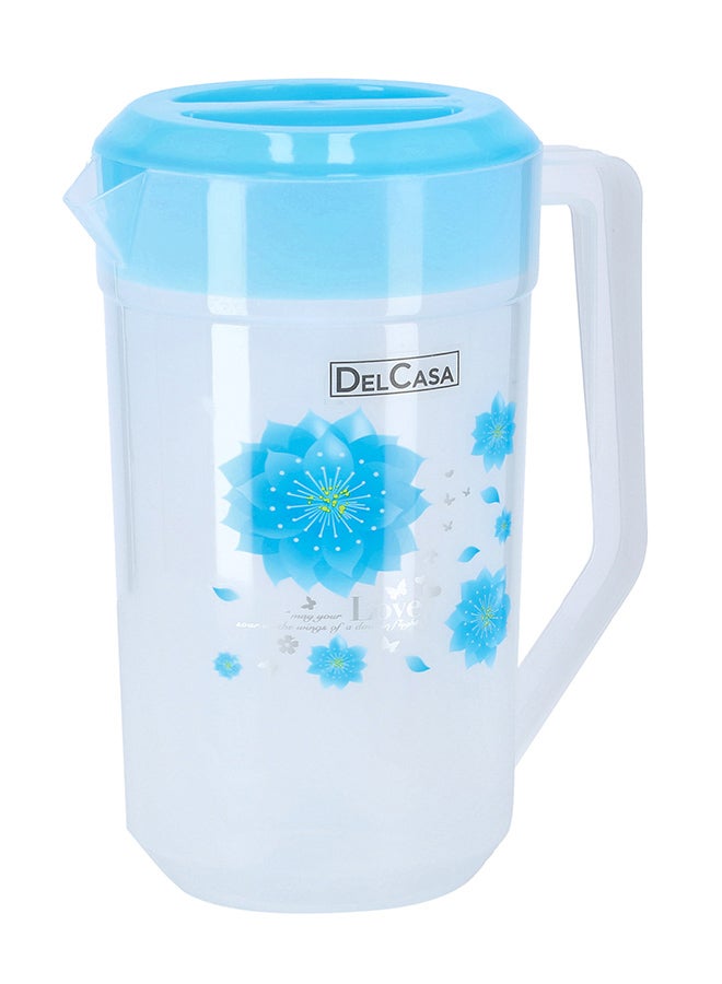 Water Jug with 4 Cups Blue/Clear