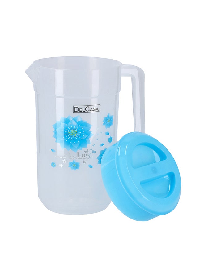 Water Jug with 4 Cups Blue/Clear