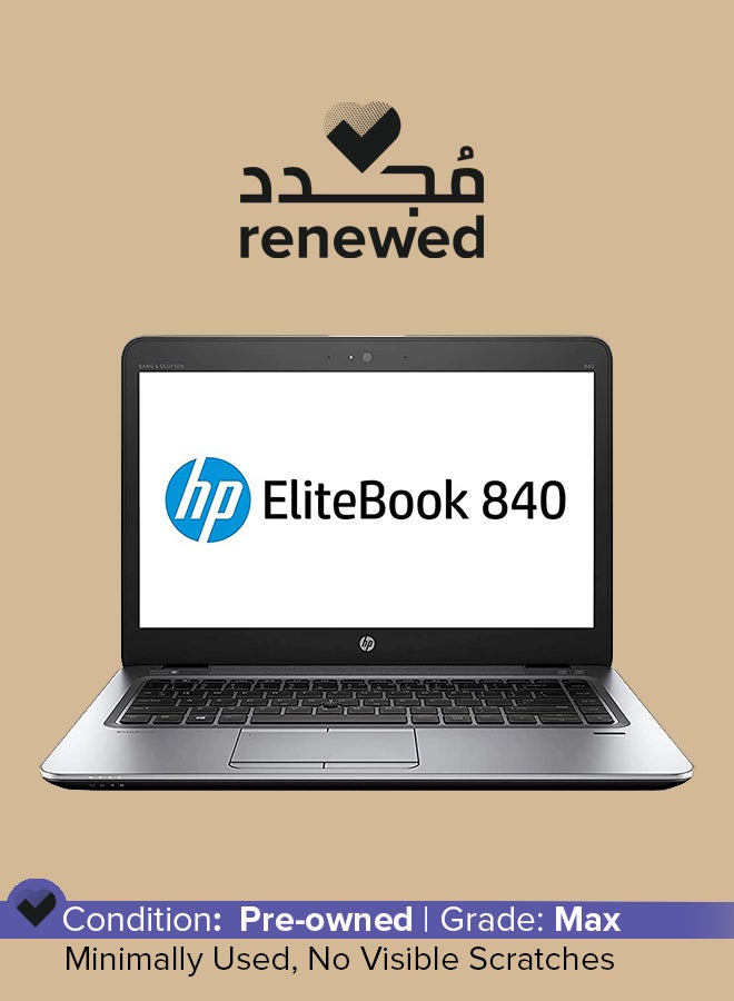 HP - Renewed - EliteBook 840 G4 With 14 Inch HD Display,Core i5 Processor/7th Generation/8GB Ram/256GB SSD/Intel HD Graphics English Silver - Image 1