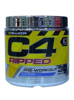 C4 Ripped Explosive Pre-Workout - Icy Blue Razz - 30 Servings