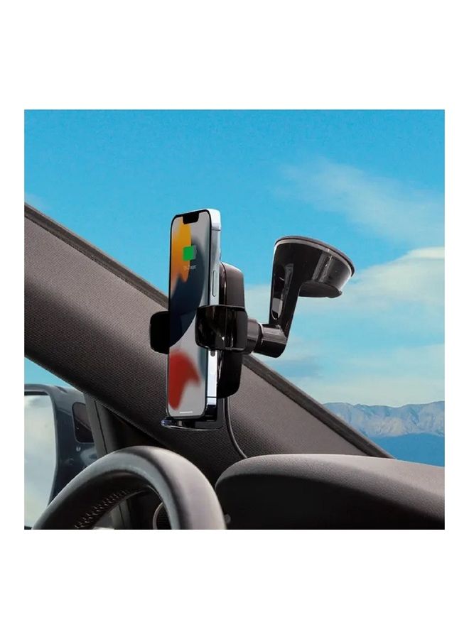 Scosche Wireless Charging Car Window/Dash/Vent Universal Phone Mount UQ3WDV-SP Black - Image 5