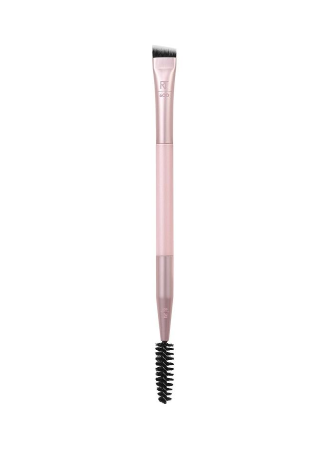 REAL TECHNIQUES Dual-Ended Brow Brush Pink  - Image 1