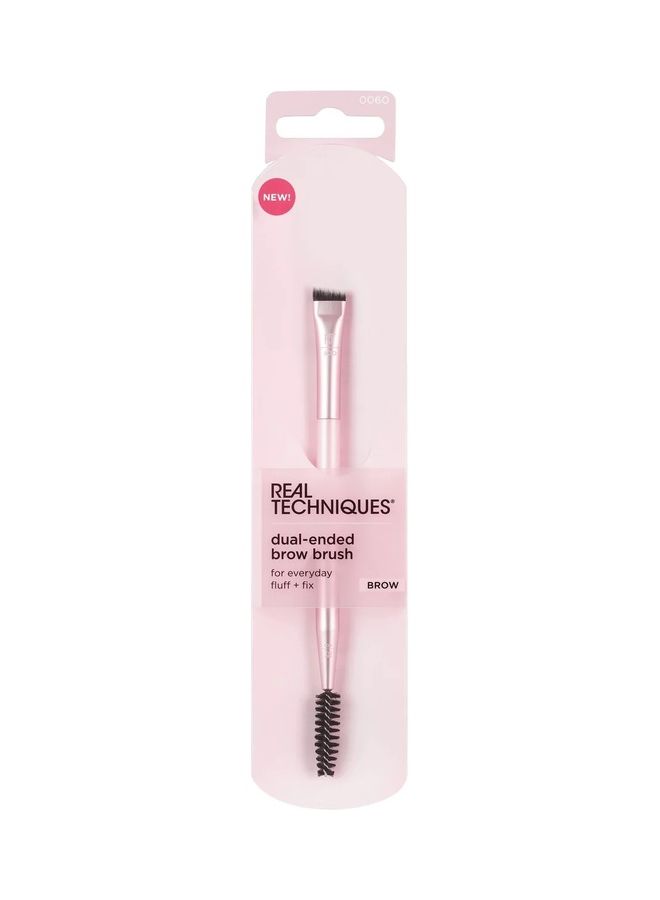 REAL TECHNIQUES Dual-Ended Brow Brush Pink  - Image 2