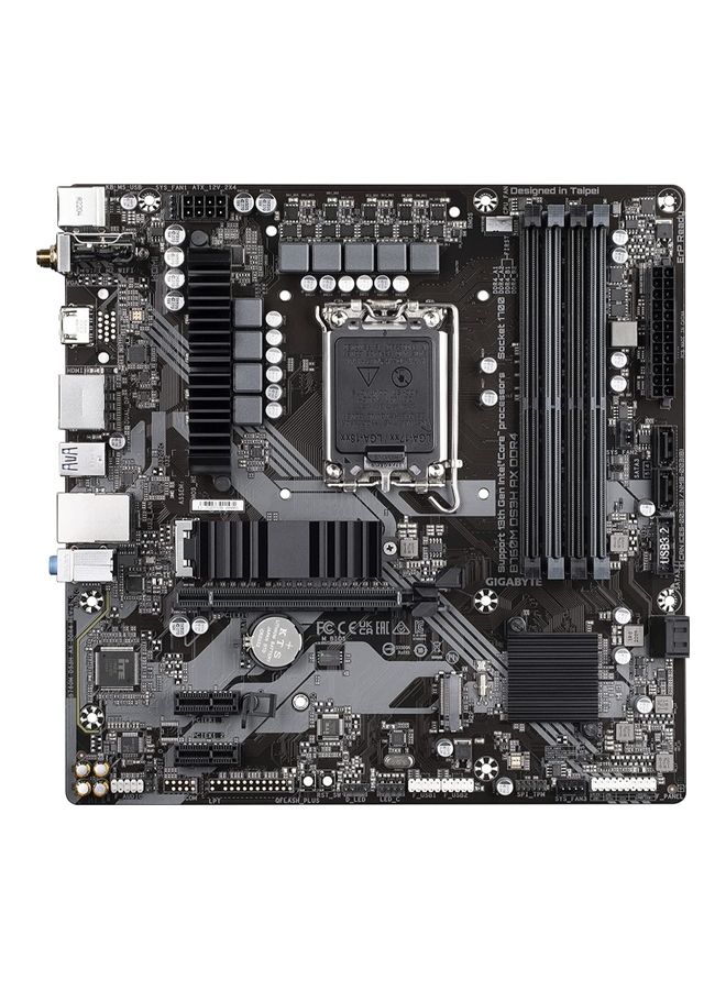 GIGABYTE - LGA 1700 Intel B760 M-ATX DDR4 2* M.2 PCIe 4.0 USB 3.2 Gen 2 Type-C WiFi 6E 2.5GbE LAN Q-Flash Plus PCIe EZ-Latch Gaming Motherboard Black - Image 1
