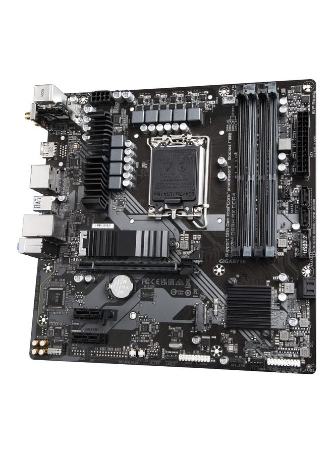 GIGABYTE - LGA 1700 Intel B760 M-ATX DDR4 2* M.2 PCIe 4.0 USB 3.2 Gen 2 Type-C WiFi 6E 2.5GbE LAN Q-Flash Plus PCIe EZ-Latch Gaming Motherboard Black - Image 1