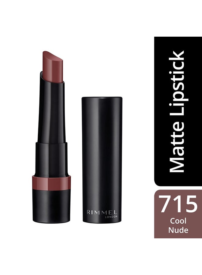 RIMMEL LONDON - Lasting Finish Matte Lipstick – 715 –Cool Nude - Image 1