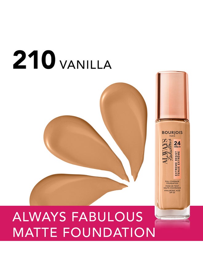 BOURJOIS PARIS Always Fabulous 24H Liquid Foundation – 210 –Vanilla  - Image 3