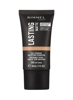 RIMMEL LONDON Lasting Matte Foundation – 200 –Soft Beige  - Image 2