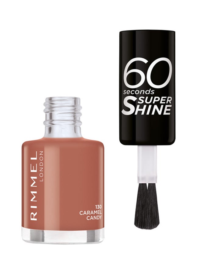 RIMMEL LONDON - 60 Seconds Super Shine Nail Polish – 130 –Caramel Candy - Image 1