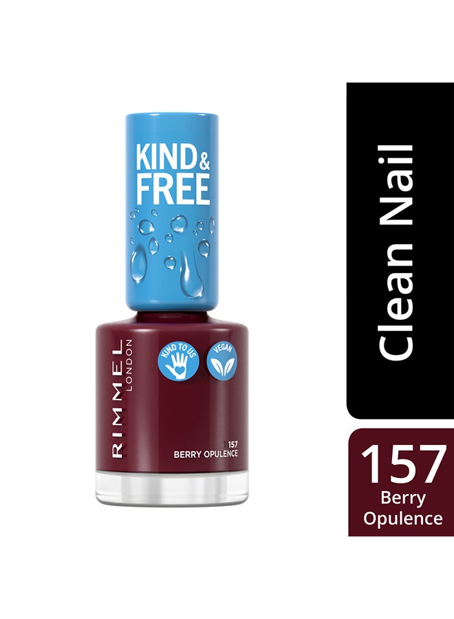 RIMMEL LONDON - Kind & Free Clean Nail Polish – 157 –Berry Opulence - Image 1