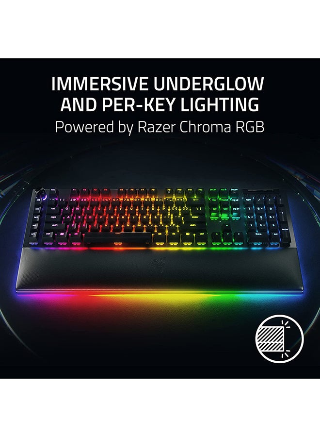 RAZER - BlackWidow V4 Pro RGB Mechanical Gaming Keyboard, Razer Green Switches, Command Dial, 5 Dedicated Macros Keys, English US Layout, Detachable Type-C Cable, Black | RZ03-04680100-R3M1 - Image 1