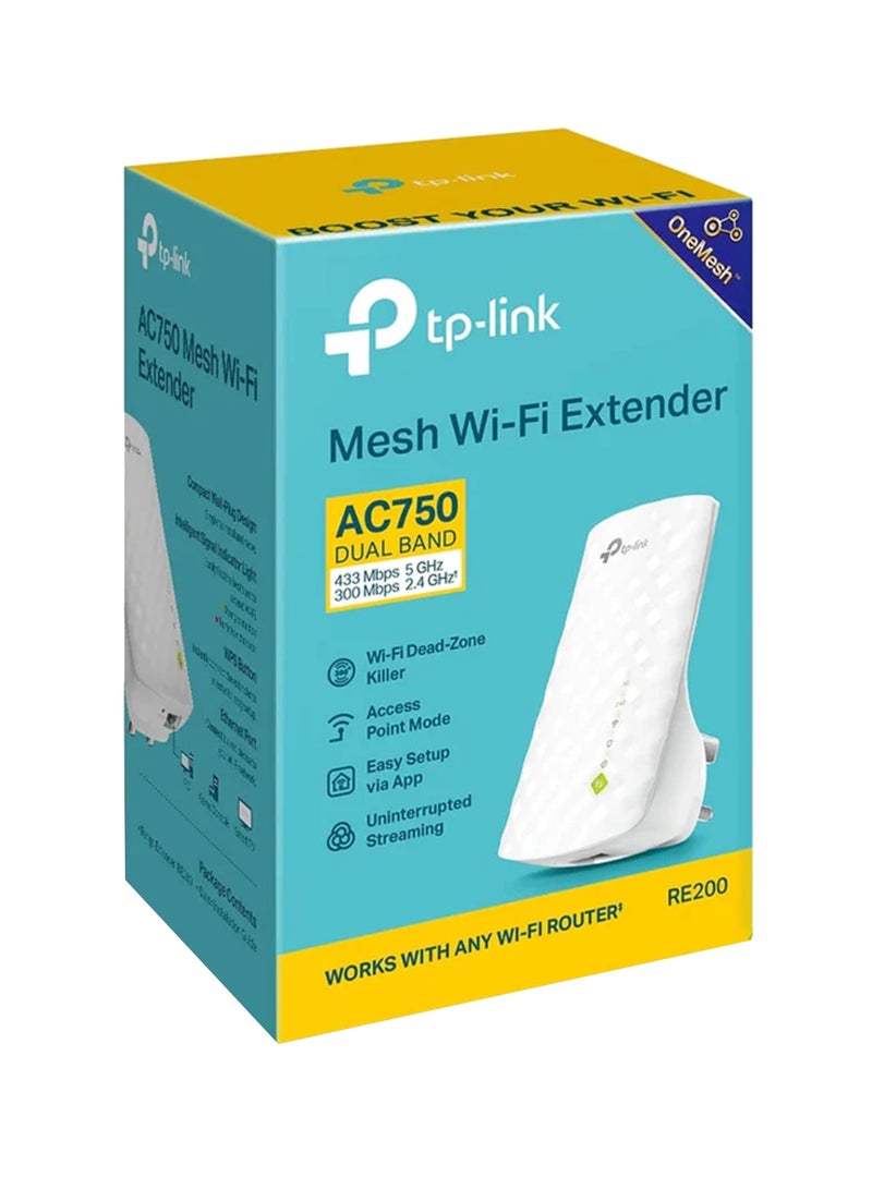 TP-LINK - AC750 Wi-Fi Range Extender White - Image 1